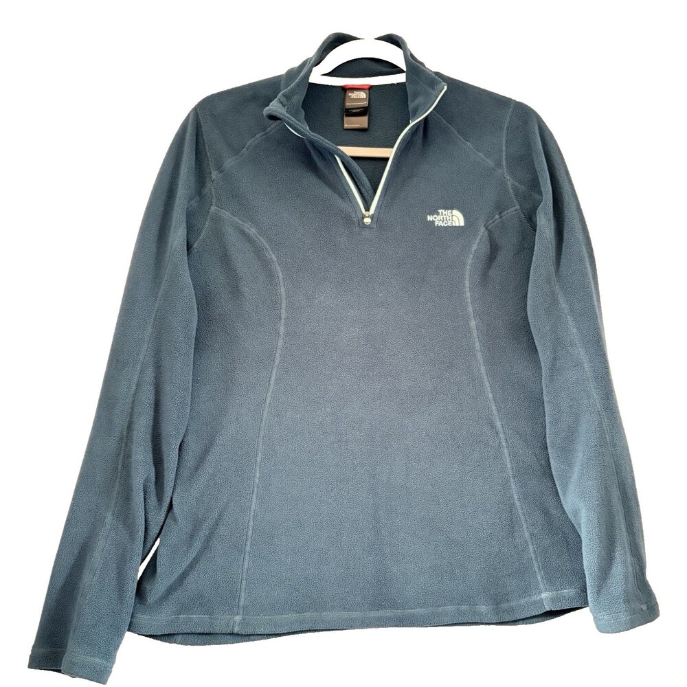 The North Face Blue Fleece Pullover‎ Women 1/4 Zip Polartec Outdoor Hike Small